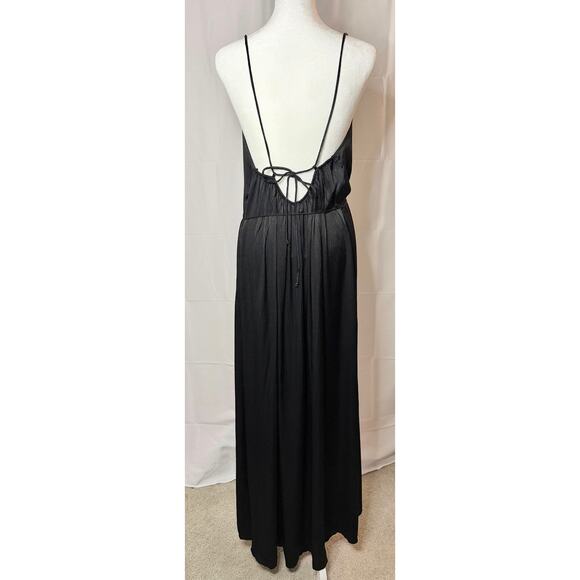 NWT & Other Stories Strappy Tassel Tie Midi Dress Black sz. 2 - Picture 5 of 11